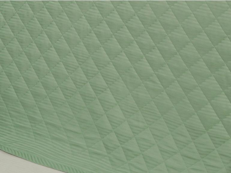 Kit: 1 Cobre-leito Queen + 2 porta-travesseiros Cetim 300 fios - Toronto Verde Celadon - Dui Design