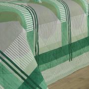 Kit: 1 Cobre-leito King + 2 Porta-travesseiros Percal 200 fios - Toronto Verde - Dui Design