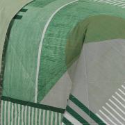 Kit: 1 Cobre-leito Casal + 2 Porta-travesseiros Percal 200 fios - Toronto Verde - Dui Design