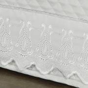 Saia para cama Box Matelassada com Bordado Inglês Casal - Toscana Branco - Dui Design