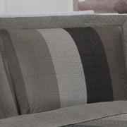 Kit: 1 Cobre-leito Casal Bouti de Microfibra Ultrasonic Estampada + 2 Porta-travesseiros - Toshima Taupe - Dui Design