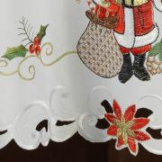 Toalha de Mesa Natal com Bordado Richelieu Redonda 180cm - Tradio Branco - Dui Design