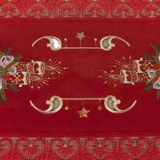 Jogo Americano Natal 4 Lugares (4 peças) com Bordado Richelieu 35x50cm - Tradição Vermelho - Dui Design