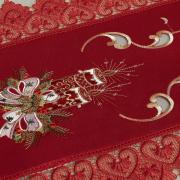 Trilho de Mesa Natal com Bordado Richelieu 40x85cm Avulso - Tradição Vermelho - Dui Design