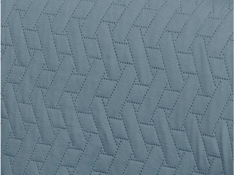 Kit: 1 Cobre-leito Casal Bouti de Microfibra Ultrasonic + 2 Porta-travesseiros - Treliça Azul - Dui Design