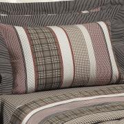 Jogo de Cama Casal 150 fios 100% Algodo - Trento Marrom - Dui Design
