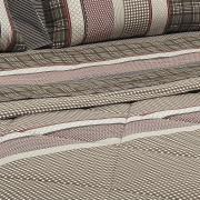 Jogo de Cama Casal 150 fios 100% Algodo - Trento Marrom - Dui Design