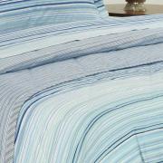 Enxoval Solteiro com Cobre-leito 5 peas 150 fios - Trianon Azul - Dui Design