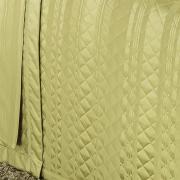 Kit: 1 Cobre-leito Casal + 2 porta-travesseiros Cetim 500 fios 100% Algodo - Trinity Verde Sage - Dui Design