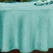 Toalha de Mesa Fácil de Limpar Redonda 180cm - Tropicale Turquesa - Dui Design