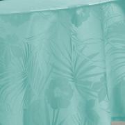 Toalha de Mesa Fácil de Limpar Redonda 180cm - Tropicale Turquesa - Dui Design