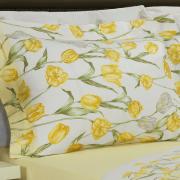 Edredom Solteiro 150 fios - Tulipa Amarelo - Dui Design