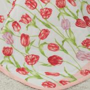 Kit: 1 Cobre-leito Casal + 2 Porta-travesseiros 150 fios - Tulipa Rosa - Dui Design