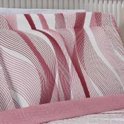 Kit: 1 Cobre-leito Solteiro Bouti de Microfibra Ultrasonic Estampada + 1 Porta-travesseiro - Twister Rosa Barroque - Dui Design