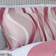 Kit: 1 Cobre-leito Solteiro Bouti de Microfibra Ultrasonic Estampada + 1 Porta-travesseiro - Twister Rosa Barroque - Dui Design