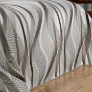 Kit: 1 Cobre-leito Queen Bouti de Microfibra Ultrasonic Estampada + 2 Porta-travesseiros - Twister Taupe - Dui Design