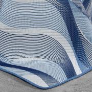 Kit: 1 Cobre-leito Casal Bouti de Microfibra Ultrasonic Estampada + 2 Porta-travesseiros - Twister Azul - Dui Design