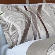 Kit: 1 Cobre-leito Solteiro Bouti de Microfibra Ultrasonic Estampada + 1 Porta-travesseiro - Twister Taupe - Dui Design