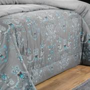 Jogo de Cama King Cetim 300 fios - Valncia Cinza - Dui Design