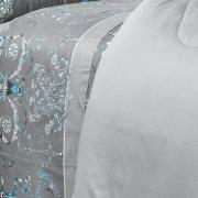 Jogo de Cama King Cetim 300 fios - Valncia Cinza - Dui Design