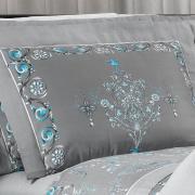 Jogo de Cama King Cetim 300 fios - Valncia Cinza - Dui Design