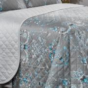Enxoval Solteiro com Cobre-leito 5 peas Cetim 300 fios - Valncia Cinza - Dui Design