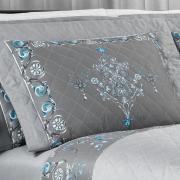 Enxoval Solteiro com Cobre-leito 5 peas Cetim 300 fios - Valncia Cinza - Dui Design