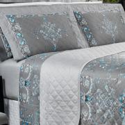 Enxoval Solteiro com Cobre-leito 5 peas Cetim 300 fios - Valncia Cinza - Dui Design