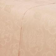 Kit: 1 Cobre-leito Queen + 2 porta-travesseiros Cetim 300 fios Jacquard - Valencia Nude - Dui Design