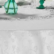 Toalha de Mesa com Bordado Guipir Fcil de Limpar Redonda 180cm - Veneza Branco - Dui Design