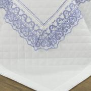 Jogo de Cama Queen Cetim de Algodo 300 fios com Bordado Ingls - Venice Branco e Porcelana - Dui Design