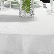 Toalha de Mesa Fcil de Limpar Redonda 180cm - Vernom Branco - Dui Design