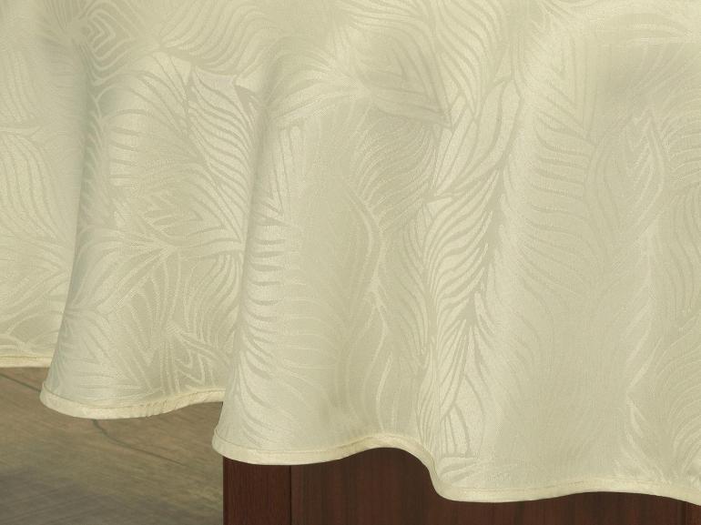 Toalha de Mesa Fcil de Limpar Redonda 180cm - Vernom Champagne - Dui Design