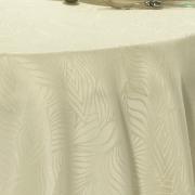 Toalha de Mesa Fcil de Limpar Redonda 160cm - Vernom Champagne - Dui Design