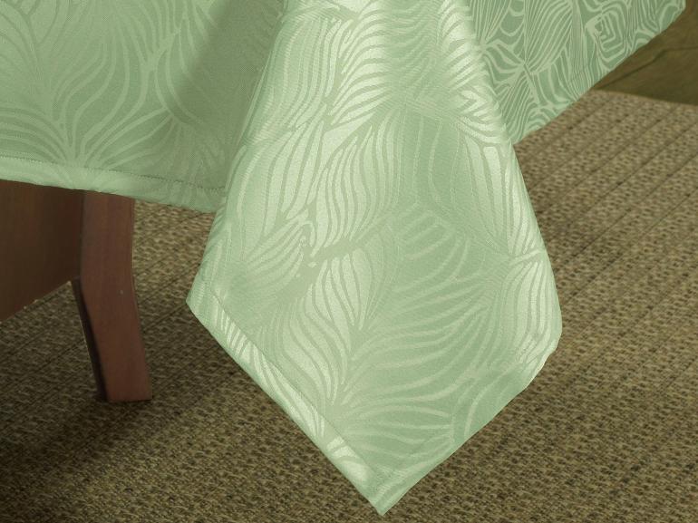 Toalha de Mesa Fcil de Limpar Retangular 8 Lugares 160x270cm - Vernom Verde Claro - Dui Design