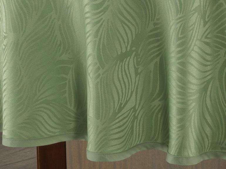 Toalha de Mesa Fcil de Limpar Redonda 220cm - Vernom Verde Claro - Dui Design