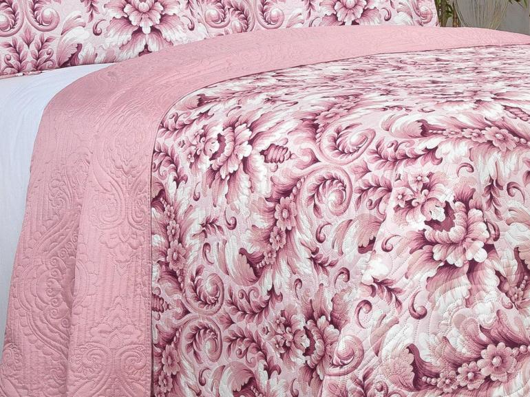 Kit: 1 Cobre-leito King Bouti de Microfibra Ultrasonic Estampada + 2 Porta-travesseiros - Versalhes Vintage - Dui Design