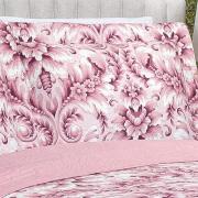 Kit: 1 Cobre-leito King Bouti de Microfibra Ultrasonic Estampada + 2 Porta-travesseiros - Versalhes Vintage - Dui Design