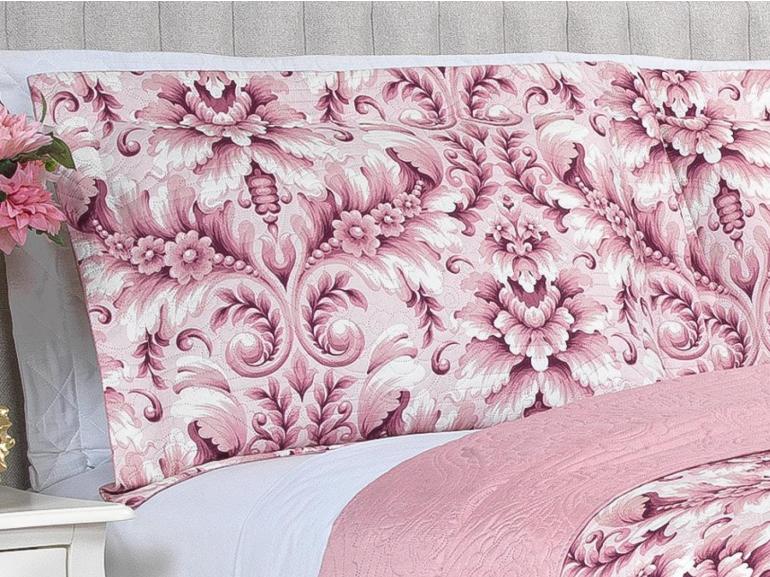 Kit: 1 Cobre-leito King Bouti de Microfibra Ultrasonic Estampada + 2 Porta-travesseiros - Versalhes Vintage - Dui Design