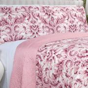 Kit: 1 Cobre-leito King Bouti de Microfibra Ultrasonic Estampada + 2 Porta-travesseiros - Versalhes Vintage - Dui Design