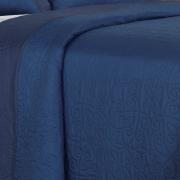 Kit: 1 Cobre-leito Casal Bouti de Microfibra Ultrasonic + 2 Porta-travesseiros - Vicenzo Azul - Dui Design