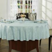 Toalha de Mesa Fácil de Limpar Redonda 220cm - Viena Azul Claro - Dui Design