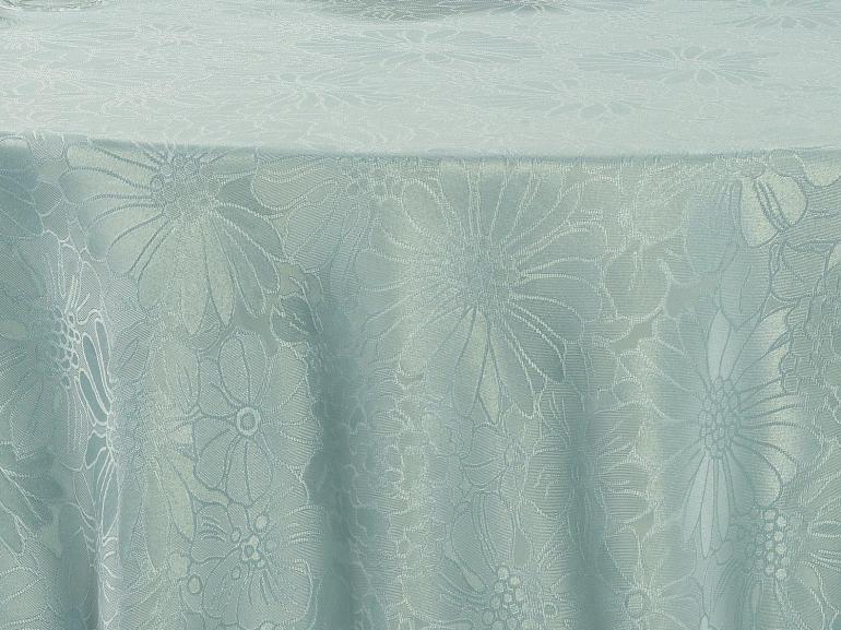 Toalha de Mesa Fácil de Limpar Redonda 180cm - Viena Azul Claro - Dui Design