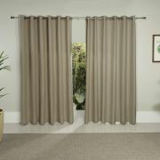 Cortina Blackout com Linho - 1,70m de Altura - Para Varão entre 1,80m e 2,00m de Largura - Viena Bege - Dui Design