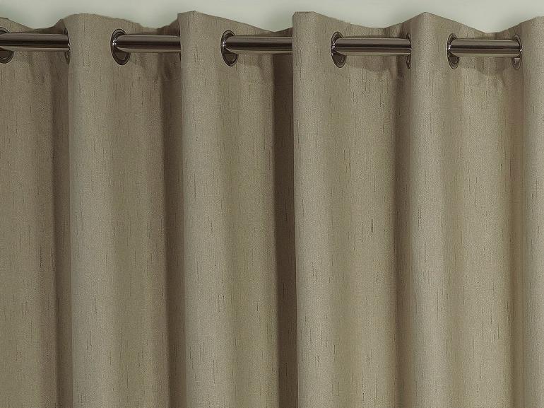 Cortina Blackout com Linho - 1,70m de Altura - Para Varão entre 1,80m e 2,00m de Largura - Viena Bege - Dui Design