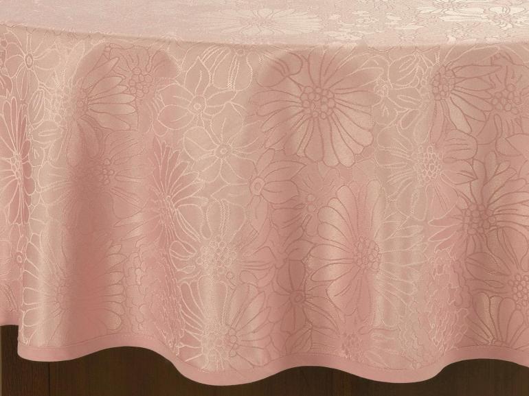 Toalha de Mesa Fácil de Limpar Redonda 180cm - Viena Rosa Velho - Dui Design