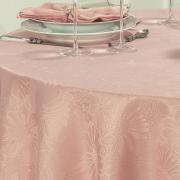 Toalha de Mesa Fácil de Limpar Redonda 180cm - Viena Rosa Velho - Dui Design