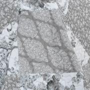 Kit: 1 Cobre-leito Casal Bouti de Microfibra Ultrasonic Estampada + 2 Porta-travesseiros - Violet Preto e Branco - Dui Design