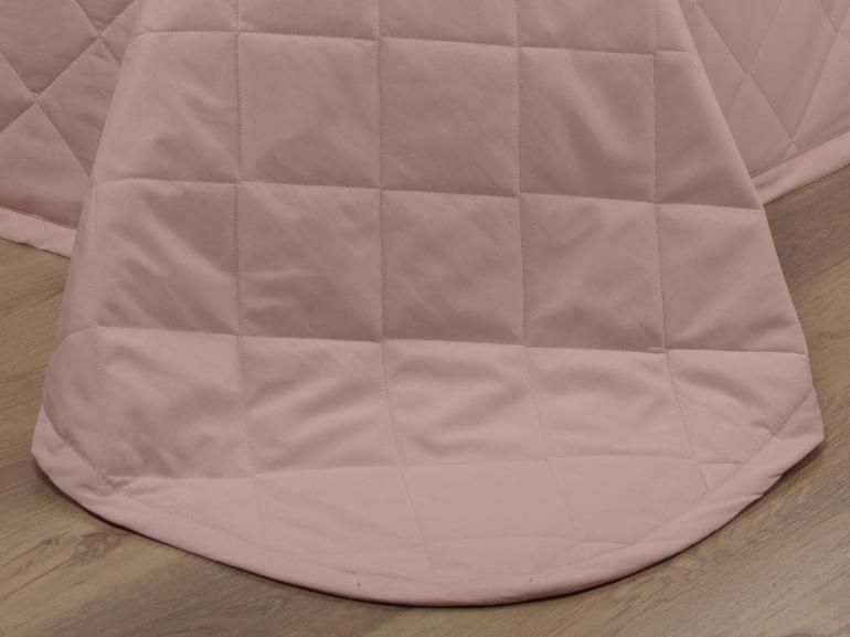 Kit: 1 Cobre-leito King + 2 Porta-travesseiros Percal 200 fios - Vita Rosa Claro - Dui Design