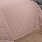 Kit: 1 Cobre-leito King + 2 Porta-travesseiros Percal 200 fios - Vita Rosa Claro - Dui Design